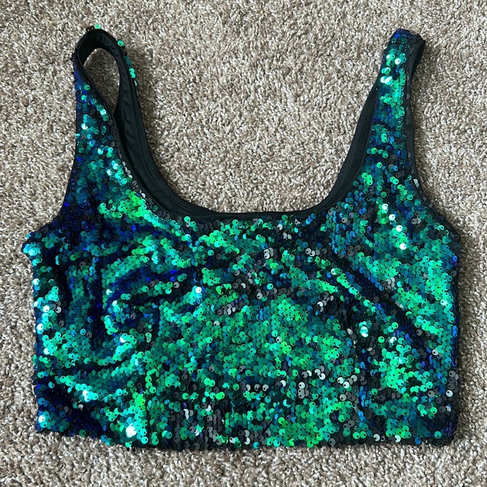 Forever 21 Sequin Crop Top